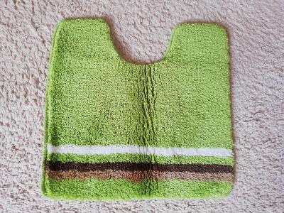 Předložka před WC, kobereček - NEW, zelená s proužkem