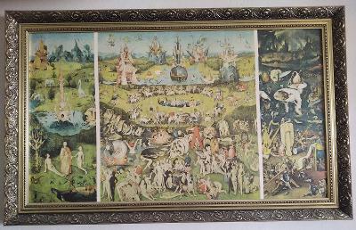Hieronymus Bosch Zahrada pozemských rozkoší v parádním rámu