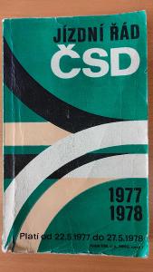 Jízdní řád ČSD 1977 - 1978 + mapa
