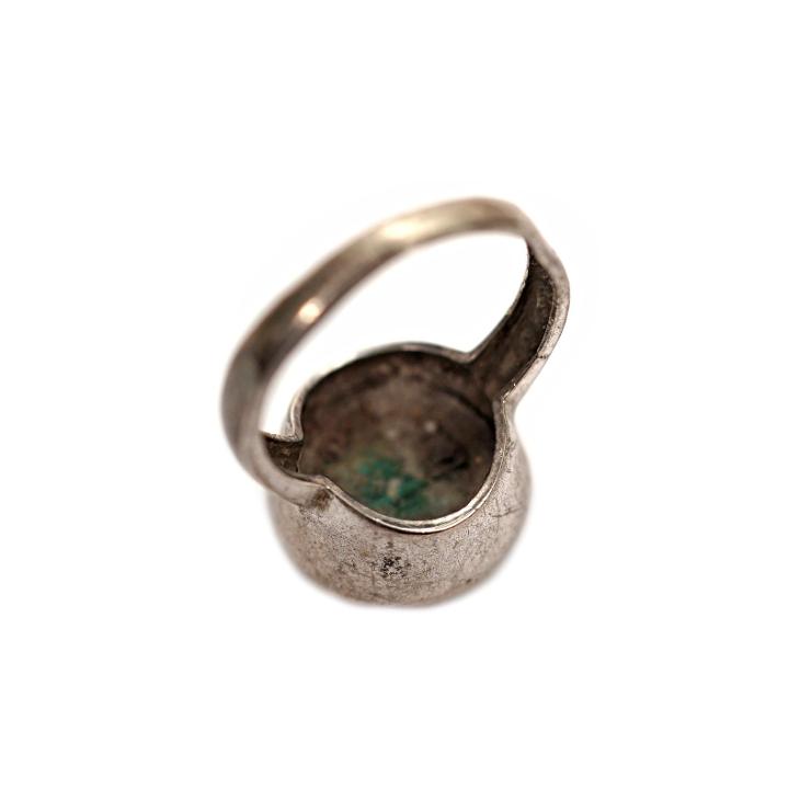 Stříbrný prsten s malachitem - S 220601/22