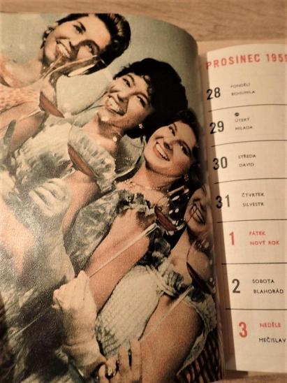 KALENDÁŘ 1959 , krásný sbírkový TOP TOP TOP - Starožitnosti a umění