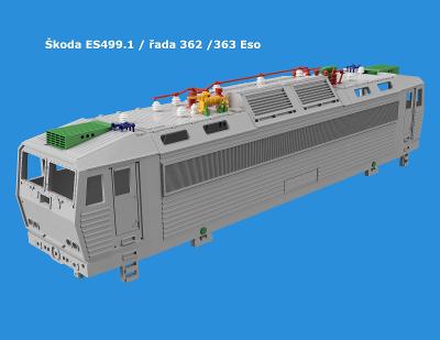 Stavebnice lokomotivy ES499.1 / řada 362 / 363 Eso v měřítku N