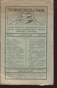 Dobrá myšlenka, ročník V., číslo 1. - 8., a 11. - 12/1928
