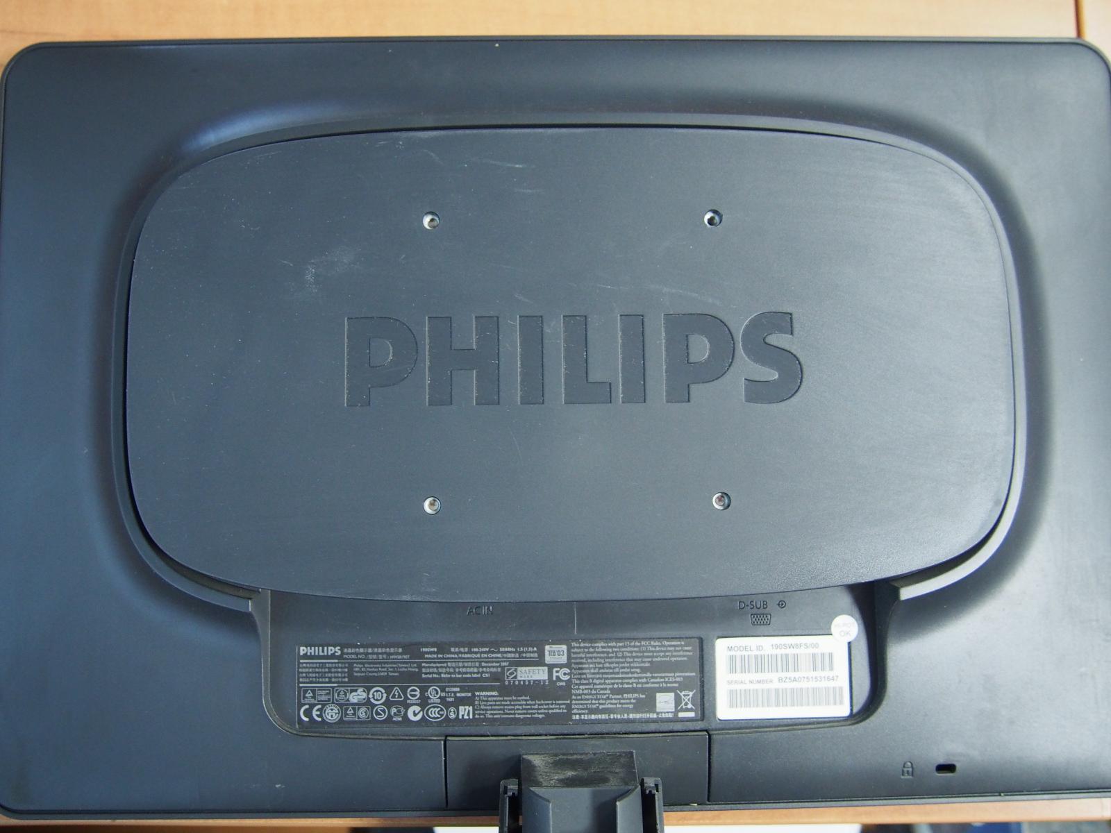 Funkční monitor Philips 190SW, 19" od 1,- Kč!!! - Příslušenství k PC
