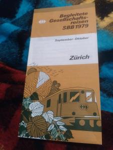 Programový jízdní řád SBB IX X 1979  Zürich i s ceníky