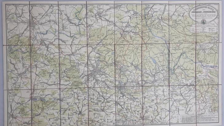 1935 turistická mapa MATOUSCHEK*JESCHKEN-ISERGEBIRGE(Ještěd-Jizerske) - Staré mapy a veduty