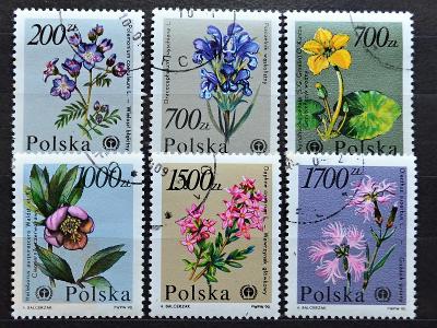 FLORA-POLSKO,1990. Botanická zahrada, MiNr.3282-3287, kompl. /B-90