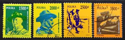 Skautské-POLSKO,1991. skautské-výročí, MiNr.3357-3360, kompl. /B-92