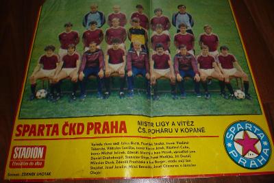 Starý klubový plakát tým sparta fotbal  dle foto