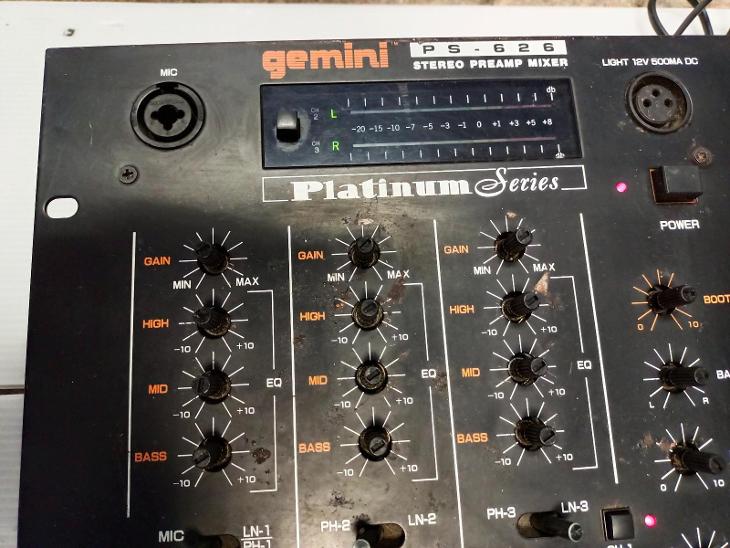 GEMINI stereo mixer PS-626 s předzesilovačem - TV, audio, video
