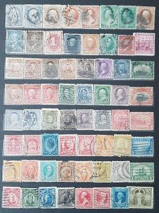 Sbírka poštovních známek USA.