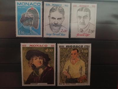 Monako , 1981, Mi 1491-1495, 11 euro, neraženo **