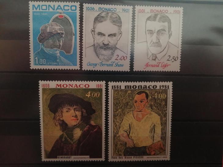 Monako , 1981, Mi 1491-1495, 11 euro, neraženo ** - Známky