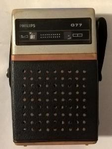 PHILIPS přenosné rádio, tranzistor. 1965 rok. FUNKCNI!