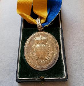 AR medaile Dolnorakouských starostů k 60. jubileu FJI 1908, etue RRR