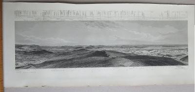 Pohled z Ještědu - Panorama vom Jeschken - 4x grafika, ve