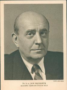 4A264 Foto dr. h. c. Jan Masaryk, raz. 13.3.1948