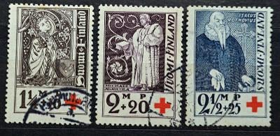 FINSKO,1933.ČERVENÝ KŘÍŽ-Biskupove Turku,Mi.181-83(11Eur)kompl./B-554