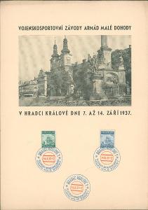 4A317 Tiskový list - závody armád Malé dohody, Hradec Králové 1937