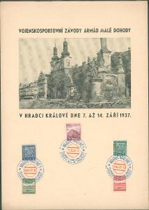 4A318 Tiskový list - závody armád Malé dohody, Hradec Králové 1937