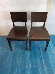 starožitné židle 2 kusy, okolo r. 1940, původní stav!