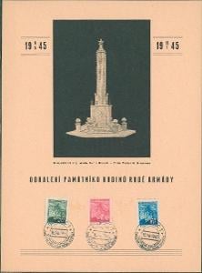 4A321 Tiskový list - odhalení pomníku padlým - Olomouc 1945