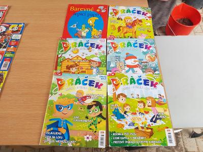 Pět dětských časopisů + barevný papír zdarma