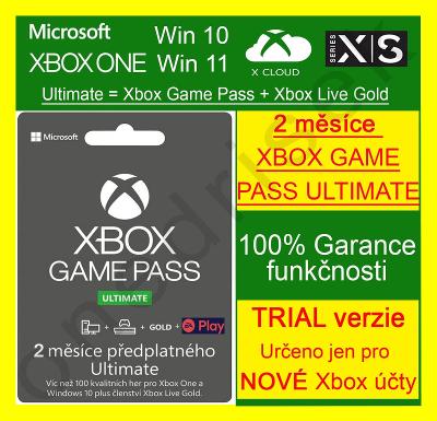 XBOX Game Pass Ultimate 2 měsíce