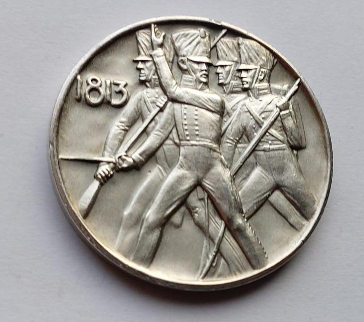 AR Medaile 1913 (b. Lauer) z. Sté výročí válek osvobození. Ag - Numismatika