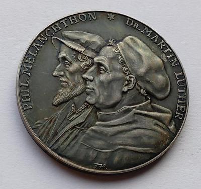 Medaile - 400. výročí augsburského vyznání - Martin Luther a Philipp.