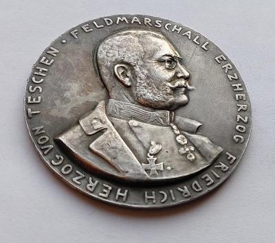 AR Medaile 1914 (H. Scholz) Arcivévoda Friedrich. Ag.