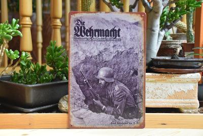 plechová válečná cedule: Die Wehrmacht - týdeník OKW