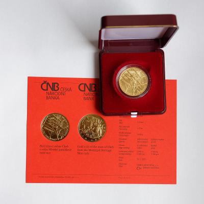 2 Zlaté mince ČNB 5000Kč Město CHEB 2021 PROOF + BK !!! Obě varianty!