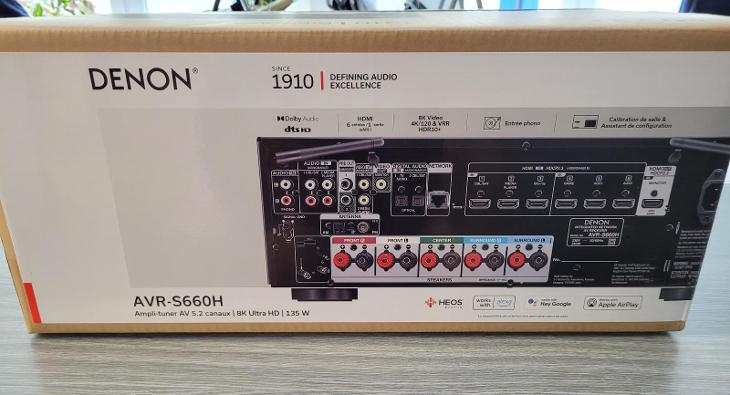 AV receiver Denon AVR-S660H Black - TV, audio, video