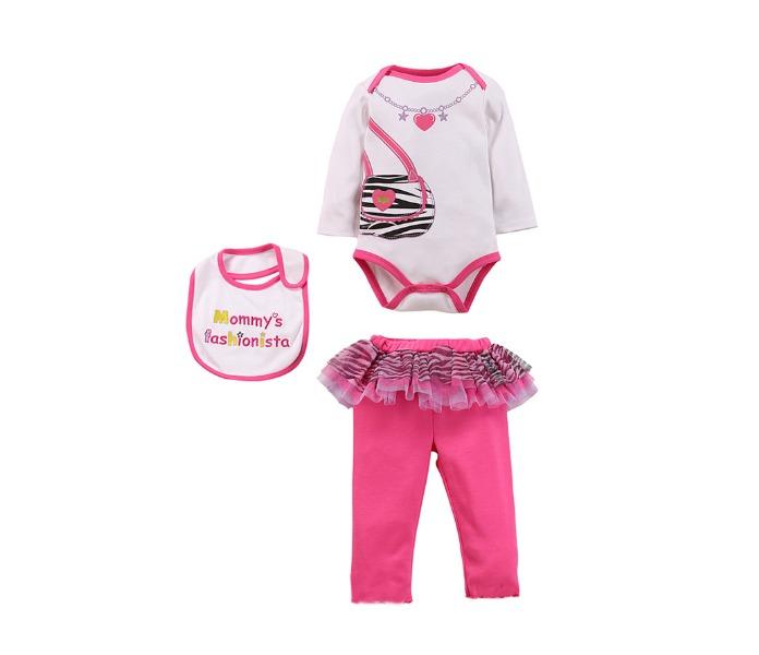 Dievčenské dojčenský set body, tepláčky Pink Girl veľkosť 80 - Detské sety oblečenia