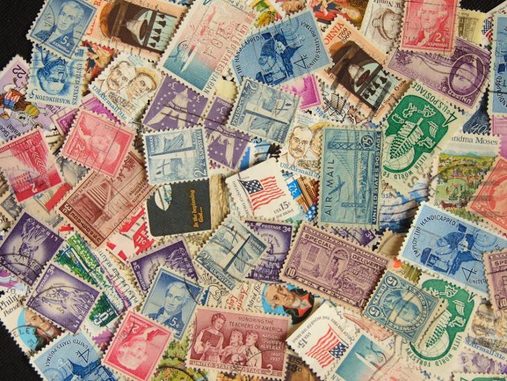 Sbírka známek z USA, prezidenti a další staré známky (2) - Známky Amerika
