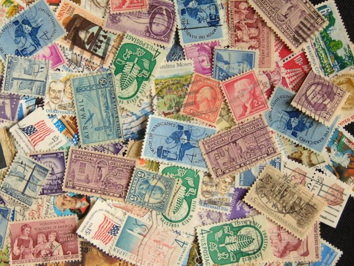 Sbírka známek z USA, prezidenti a další staré známky (2) - Známky Amerika