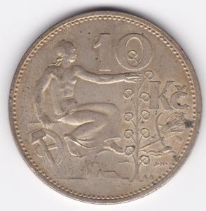 10 Kč 1930 stříbrná mince ČSR