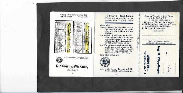 Astrologický  kalendář 1931,ing. H. Köpplinger,   Wien