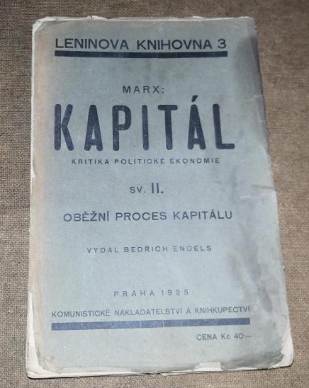 Kapitál II - 1925 / Leninova knihovna 3 /Marx Engels /komunismus - Knihy