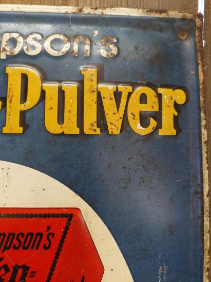 Stará reklamní plechová cedule Schwan-Pulver - Starožitnosti
