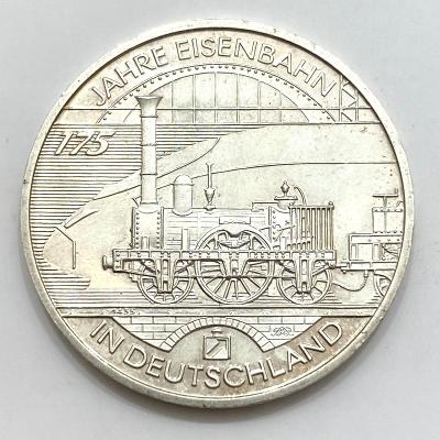Stříbrných 10 euro - 175. výročí železnice, 2010 Německo