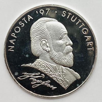 Stříbrná mince 16 1/2 Euro 1997, NAPOSTA '97 Stuttgart, Proof