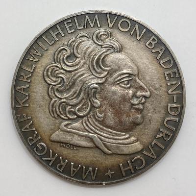 Medaille 1965 MARKGRAF KARL WILHELM VON BADEN-DURLACH, Německo