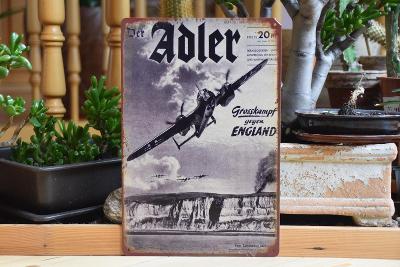 plechová cedule: kampaň Der Adler - letecká bitva o Anglií