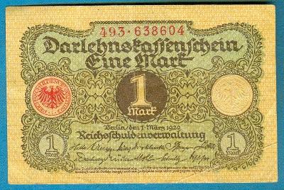 Německo 1 marka 1.3.1920 série 493