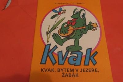Kvak - Kvak, bytem v jezeře, žabák - starý dětský komiks (A4) 1970