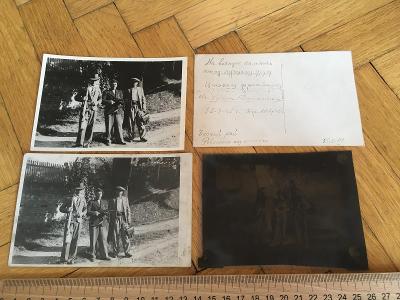 Fotografie, pohlednice armáda 2.sv. válka / partizáni, samopal