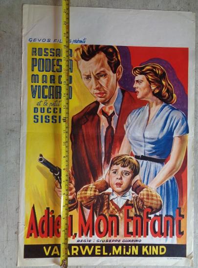 filmovy plakat Adieu, Mon Enfant 1953 rok - Starožitnosti a umění