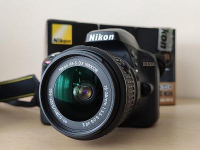 Nikon D3300 + objektív Nikkor AF-S DX VR 18-55 mm II + príslušenstvo